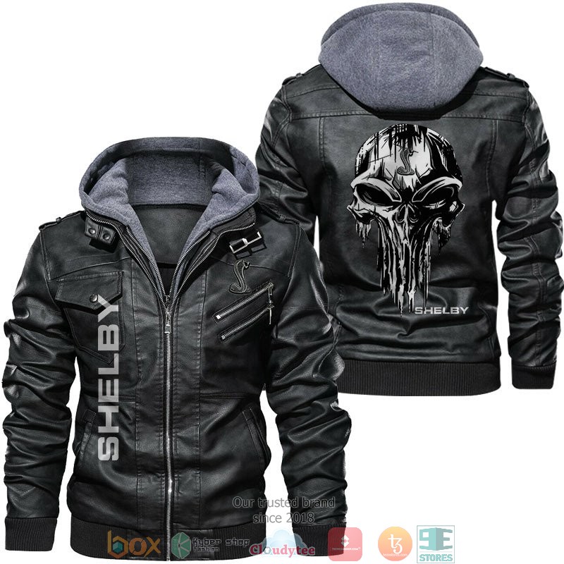 Shelby Punisher Skull Leather Jacket