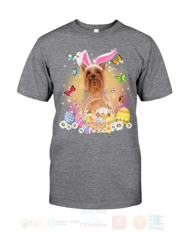Silky Terrier Easter Bunny Butterfly 2D Hoodie Shirt
