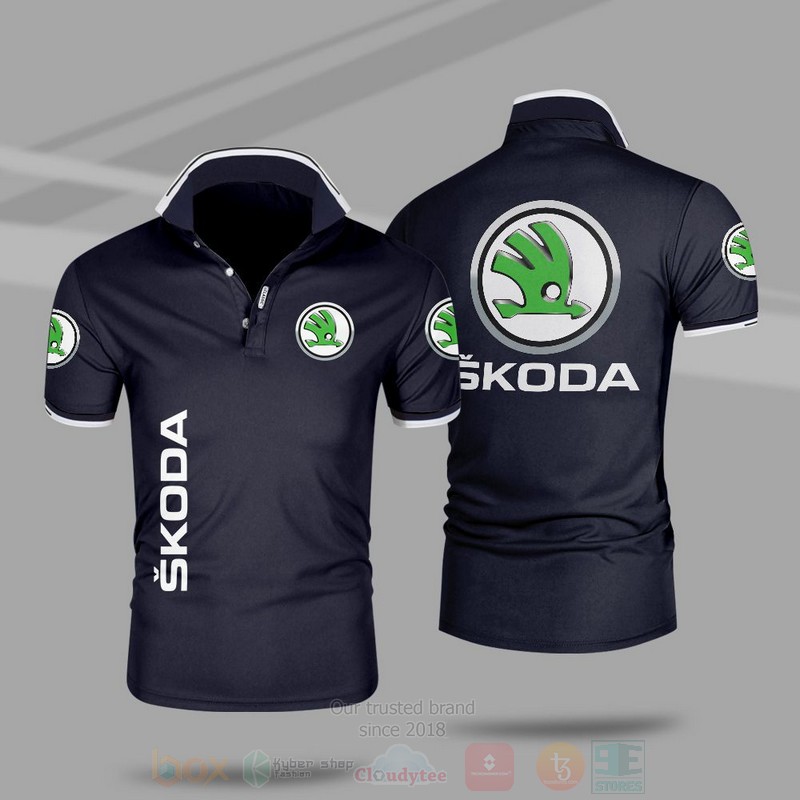 BEST Skoda Premium All Over Print Polo Shirt 5 Skoda Premium Polo Shirt 1 2 3 4