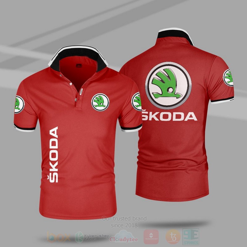 BEST Skoda Premium All Over Print Polo Shirt 6 Skoda Premium Polo Shirt 1 2 3 4 5