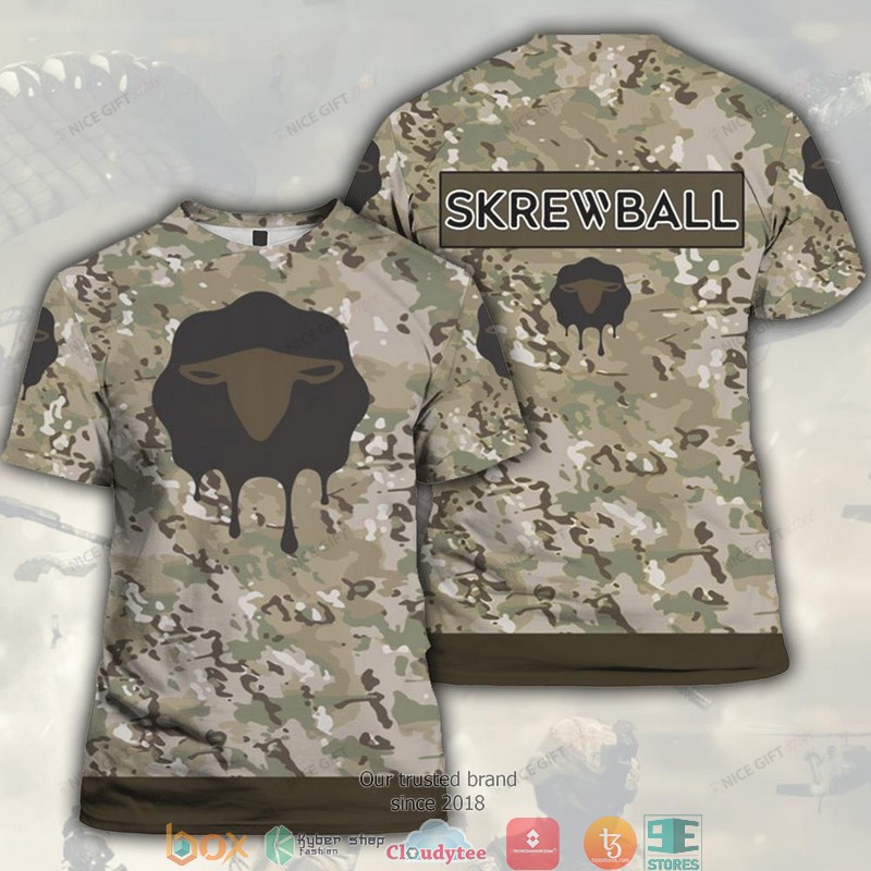 Skrewball Camouflage 3D T shirt