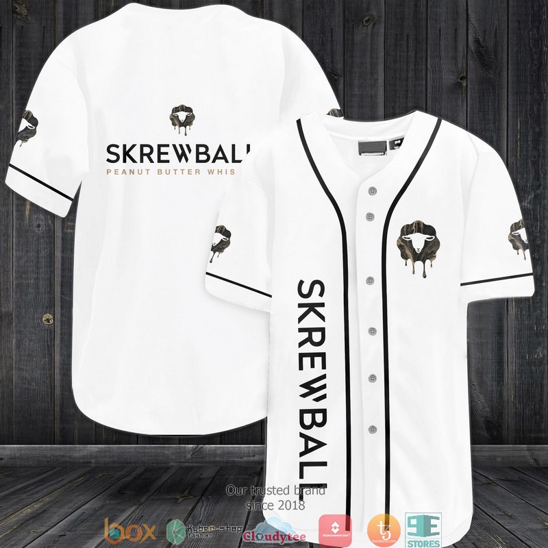 Skrewball Peanut Butter Cup Whiskey Baseball Jersey Shirt