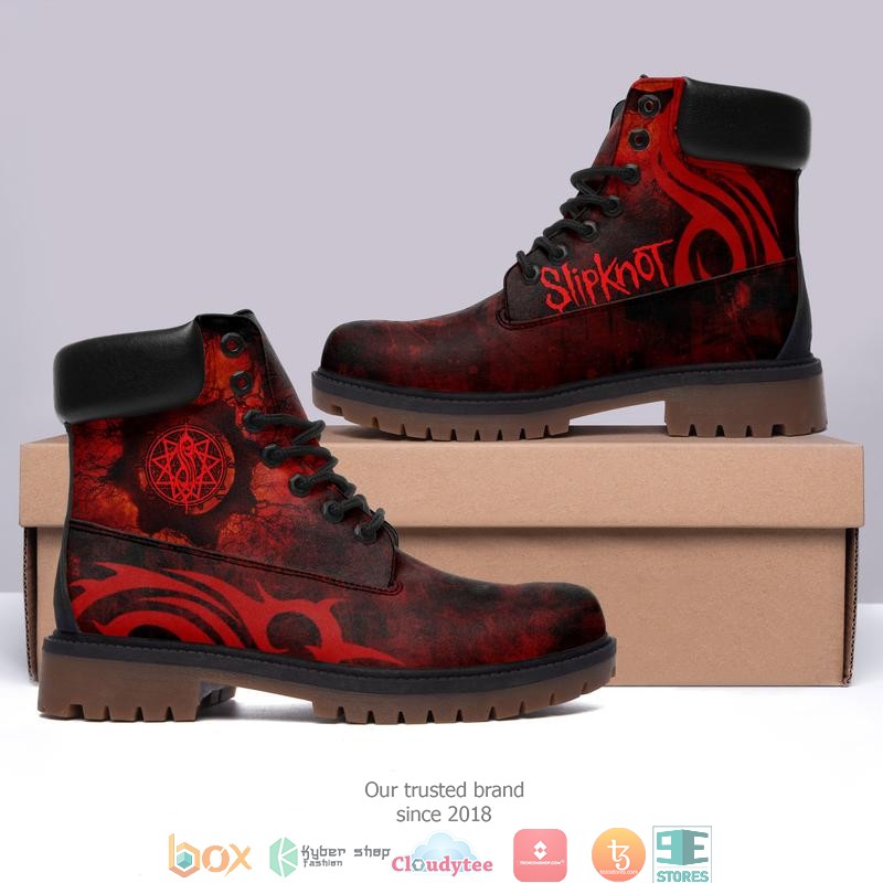 Slipknot Band Red Timberland Boots 7 Slipknot Band Red Timberland Boots