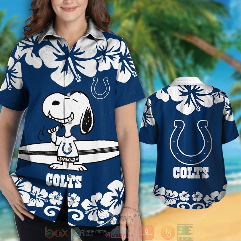 HOT Snoopy Indianapolis Colts hawaiian shirt and shorts 3 Snoopy Indianapolis Colts hawaiian shirt and shorts 1 2