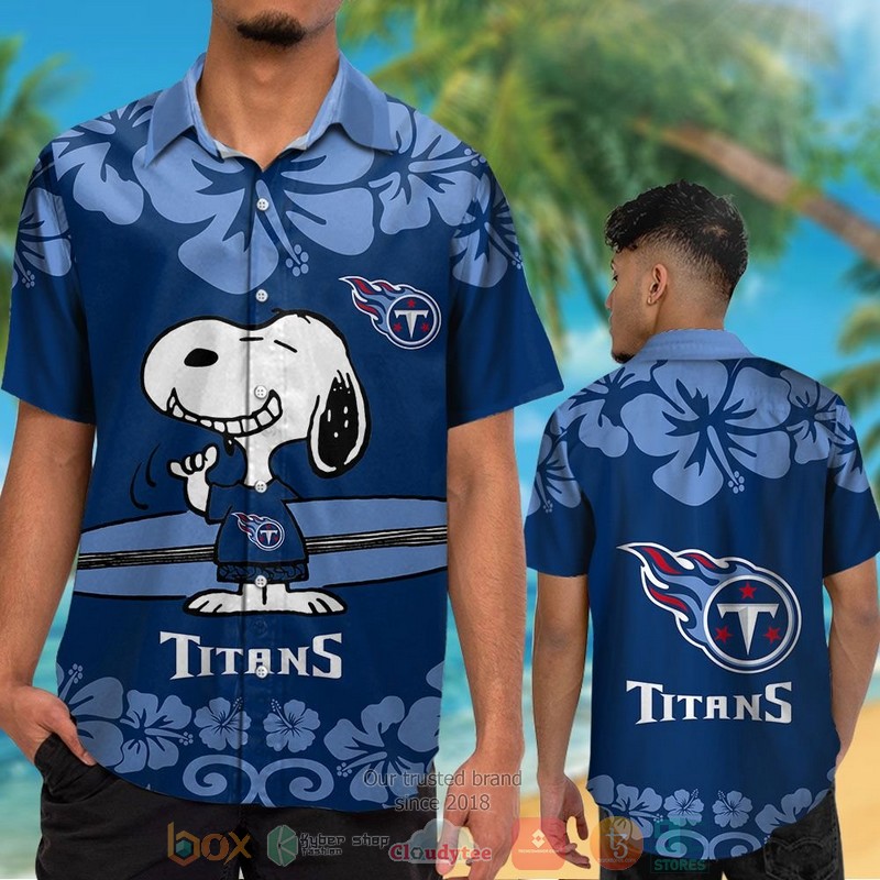 HOT Snoopy Tennessee Titans hawaiian shirt and shorts 2 Snoopy Tennessee Titans hawaiian shirt and shorts 1