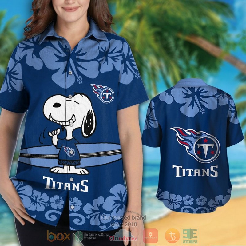 HOT Snoopy Tennessee Titans hawaiian shirt and shorts 3 Snoopy Tennessee Titans hawaiian shirt and shorts 1 2