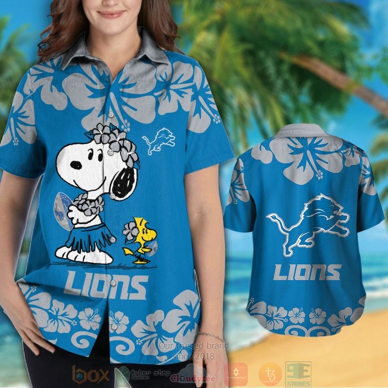 HOT Snoopy Woodstock Detroit Lions hawaiian shirt and shorts 3 Snoopy Woodstock Detroit Lions hawaiian shirt and shorts 1 2