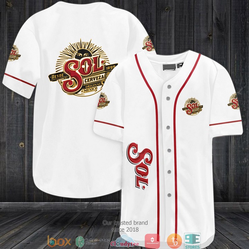 Sol Cerveza Beer Jersey Baseball Shirt 2 Sol Cerveza Beer Jersey Baseball Shirt