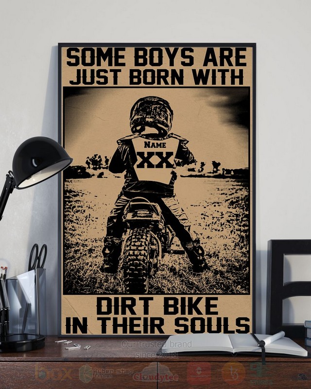 Some Boys Are Just Born With Dirt Bike In Thers Souls Personalized Poster 1