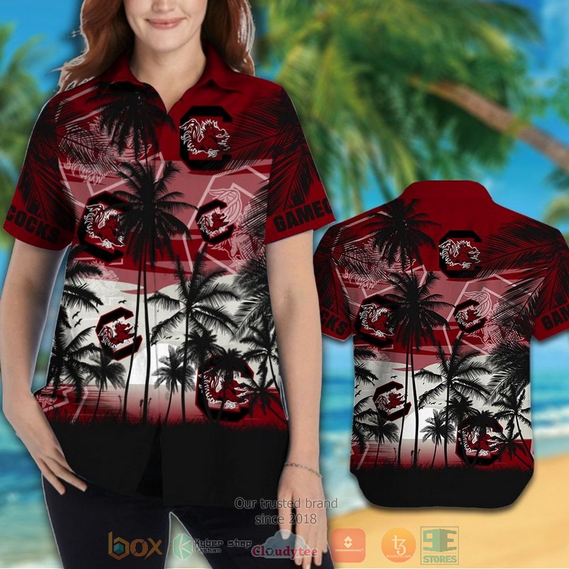 HOT South Carolina Gamecocks Tropical Hawaiian Shirt and shorts 3 South Carolina Gamecocks Tropical Hawaiian Shirt and shorts 1 2