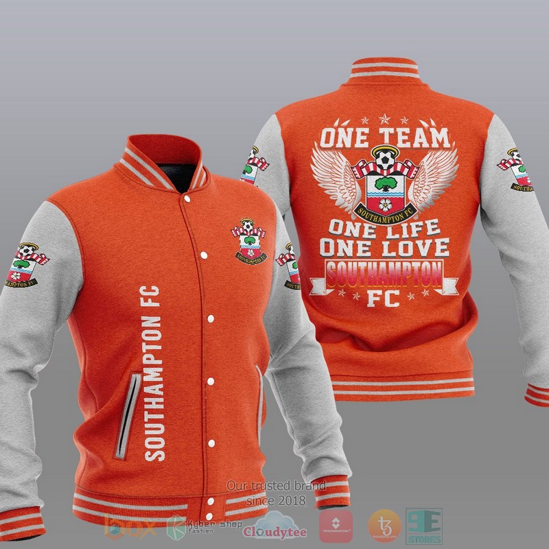 Southamton FC One Team One Life One Love Baseball Jacket 1 2 3 4 5