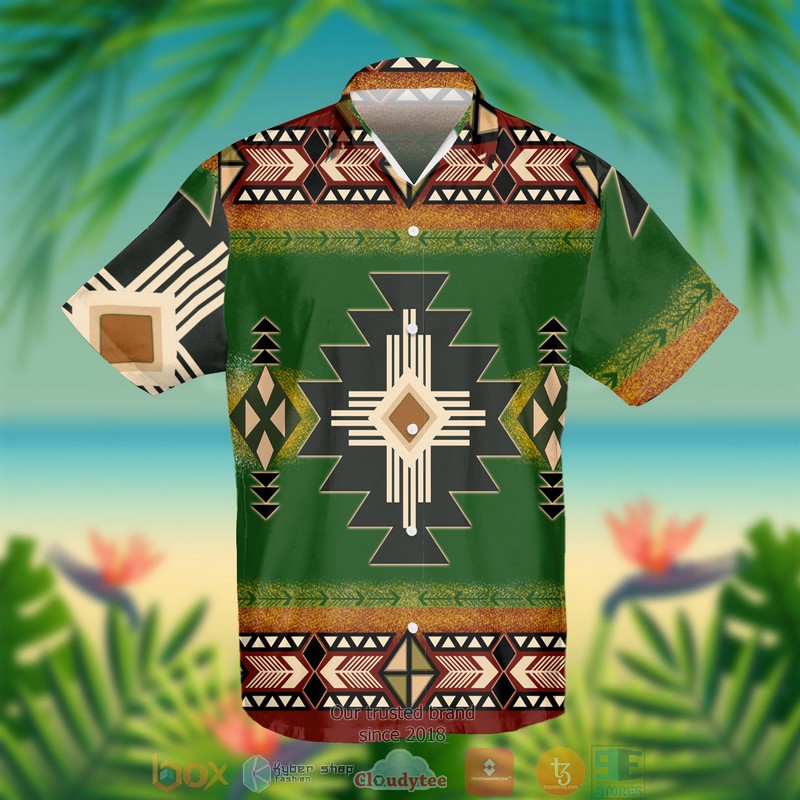 Southwest Green Symbol Native American Hawaiian Shirt