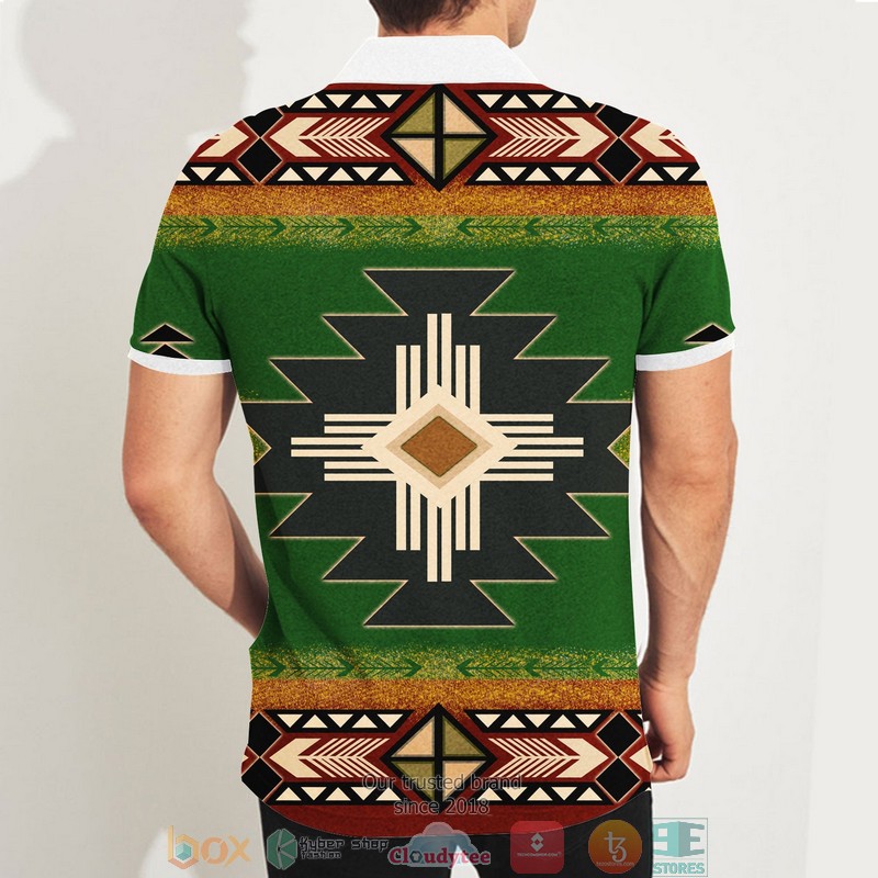 Southwest Green Symbol Native American Polo Shirt 3 Southwest Green Symbol Native American Polo Shirt 1 2