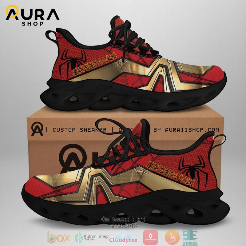 Spider Man Gold Red Clunky Sneaker Shoes 1 Spider Man Gold Red Clunky Sneaker Shoes