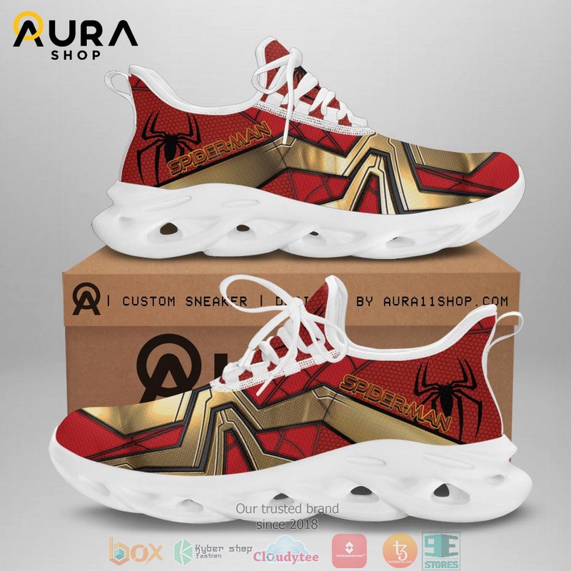 Spider Man Gold Red Clunky Sneaker Shoes 3 Spider Man Gold Red Clunky Sneaker Shoes 1 2