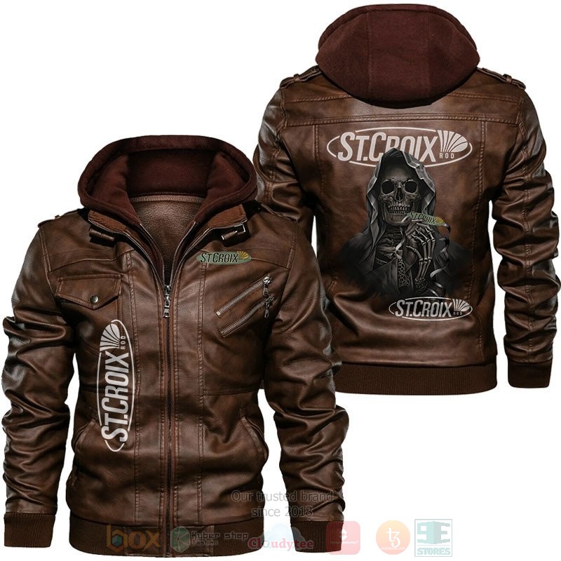 St Croix Rod Skull Leather Jacket 1