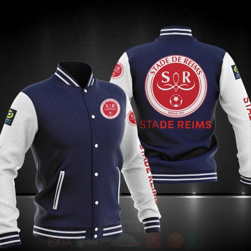 BEST Stade De Reims Printing Baseball Jacket 2 Stade De Reims Baseball Jacket 1