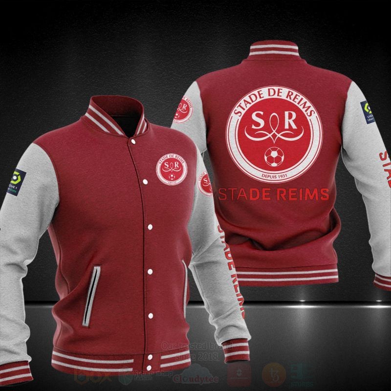 BEST Stade De Reims Printing Baseball Jacket 3 Stade De Reims Baseball Jacket 1 2