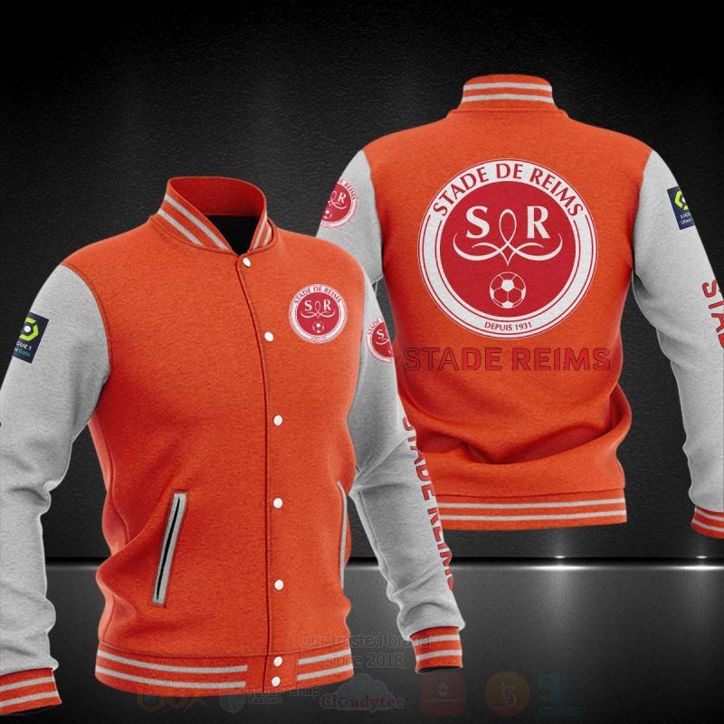 BEST Stade De Reims Printing Baseball Jacket 4 Stade De Reims Baseball Jacket 1 2 3