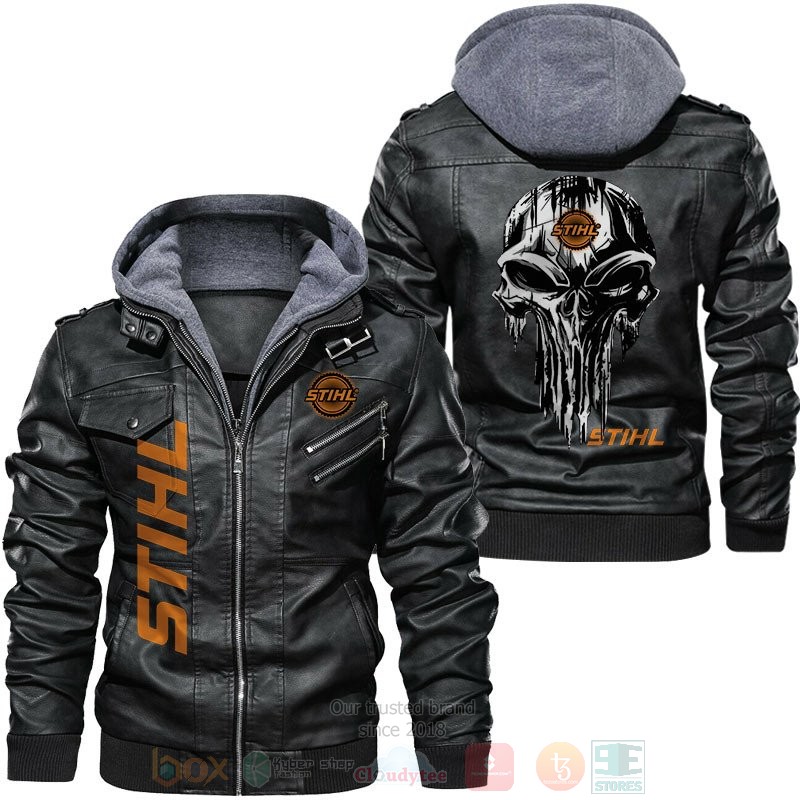 Stihl Punisher Skull Leather Jacket