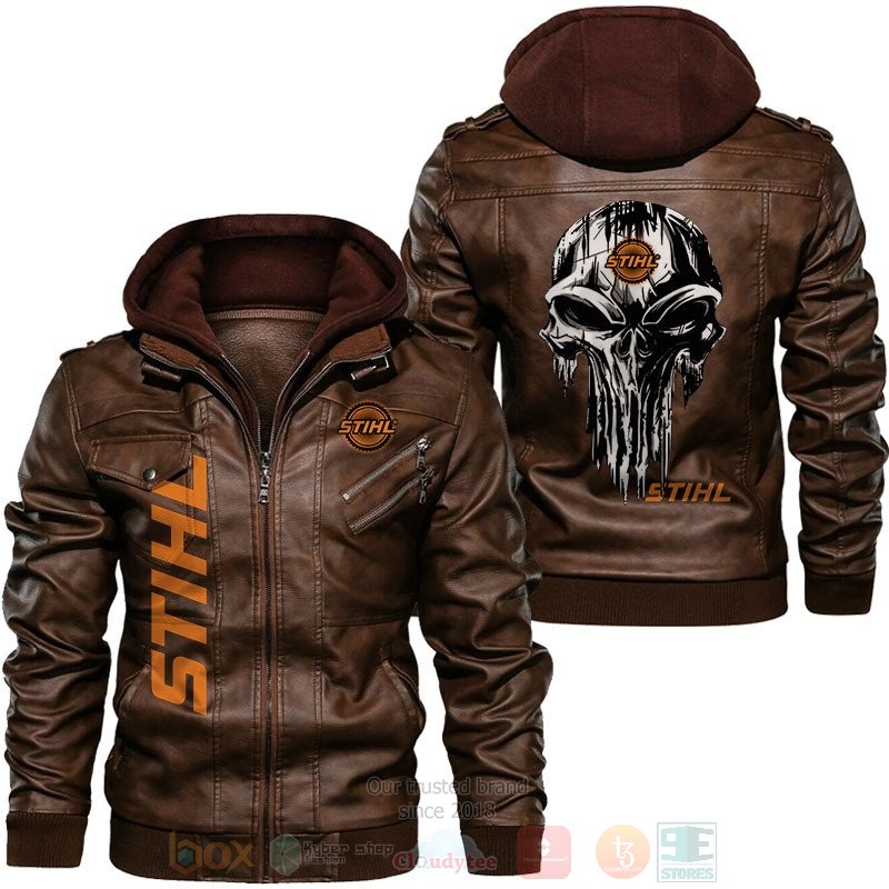 Stihl Punisher Skull Leather Jacket 1