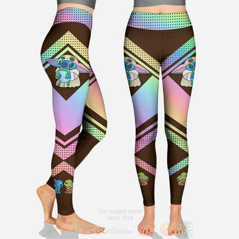 BEST Stitch, Baby Yoda and Frog, Leggings, 3D Hoodie 3 Stitch Baby Yoda and Frog 3D Hoodie Leggings 1 2