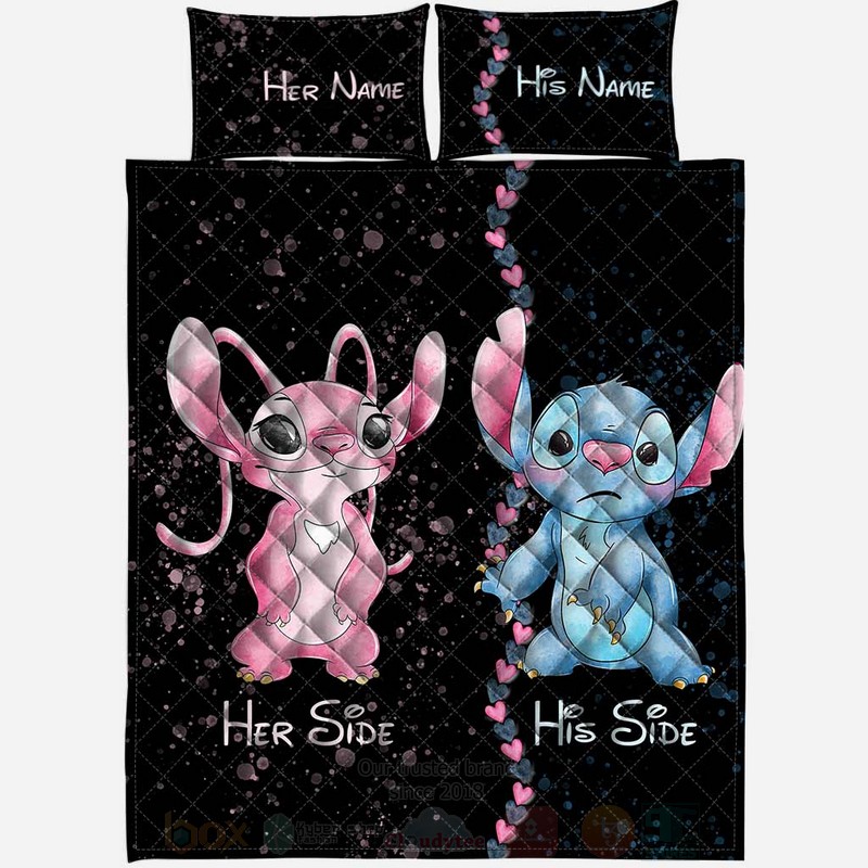 Stitch and Angel Personalized Bedding Set 1