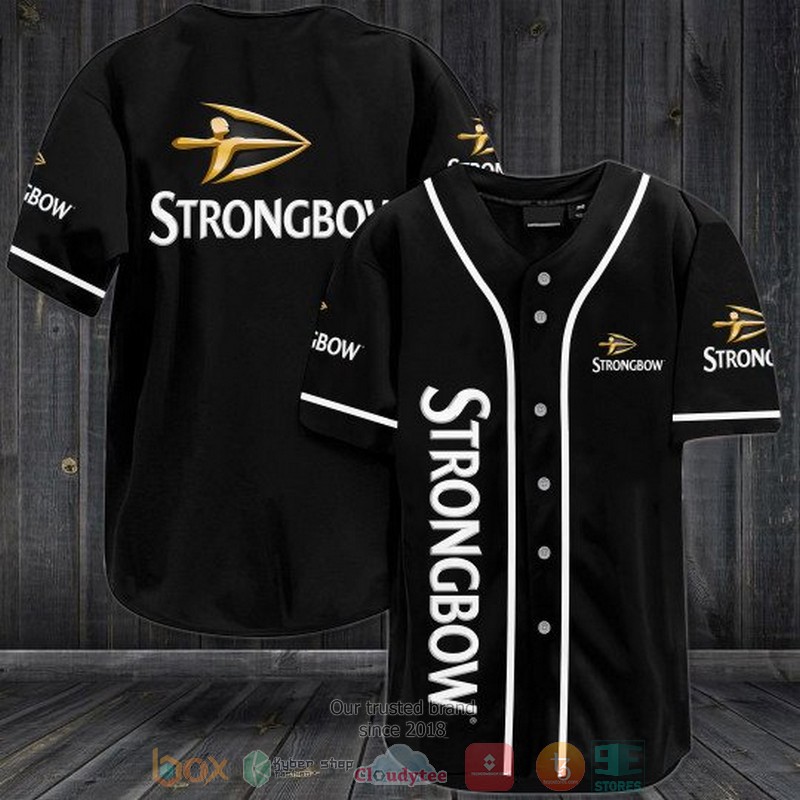 Strongbow black baseball jersey