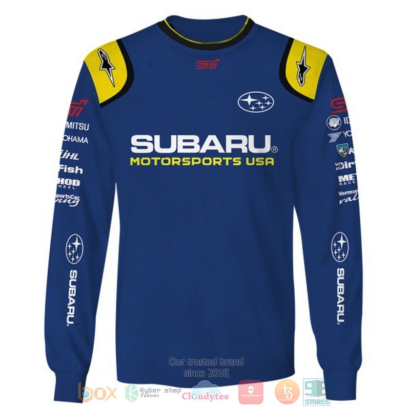 NEW Subaru Motorsports USA blue 3D shirt, hoodie 4 Subaru Motorsports USA blue 3D shirt hoodie 1 2 3