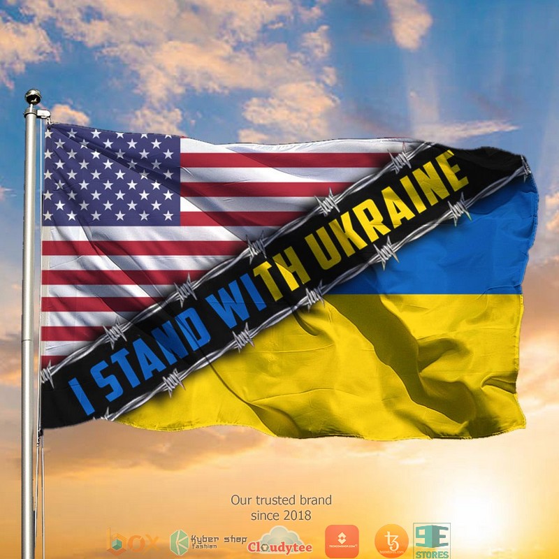 Support For Ukraine American I Stand With Ukraine Flag 11 Support For Ukraine American I Stand With Ukraine Flag