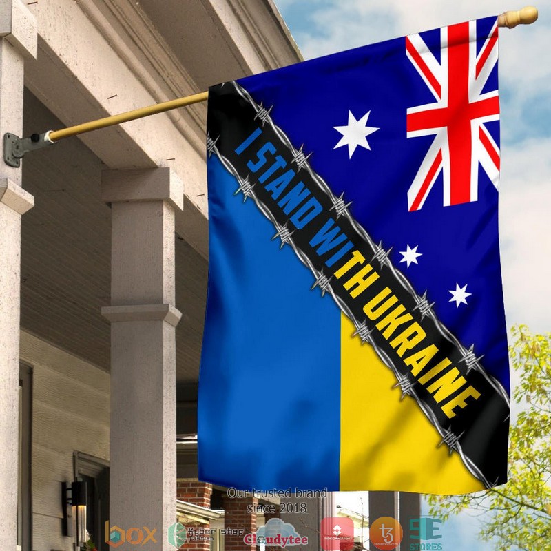 Support For Ukraine Australian I Stand With Ukraine Flag 1 Support For Ukraine Australian I Stand With Ukraine Flag