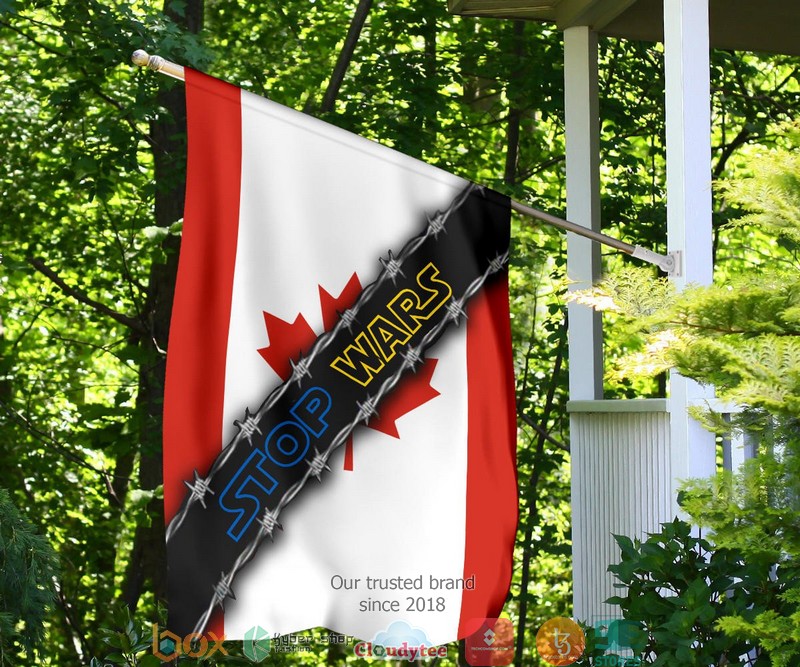 Support For Ukraine Canadian Stop Wars Flag 1 2 3 4 5 6 7 8