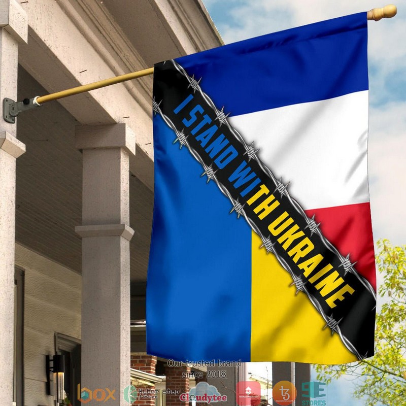 Support For Ukraine French I Stand With Ukraine Flag