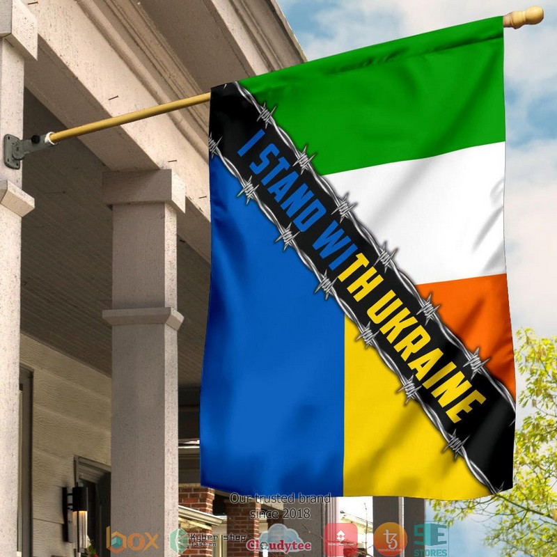 Support For Ukraine Ireland I Stand With Ukraine Flag
