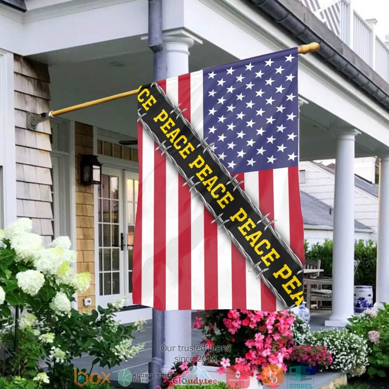 Support For Ukraine Peace American Flag