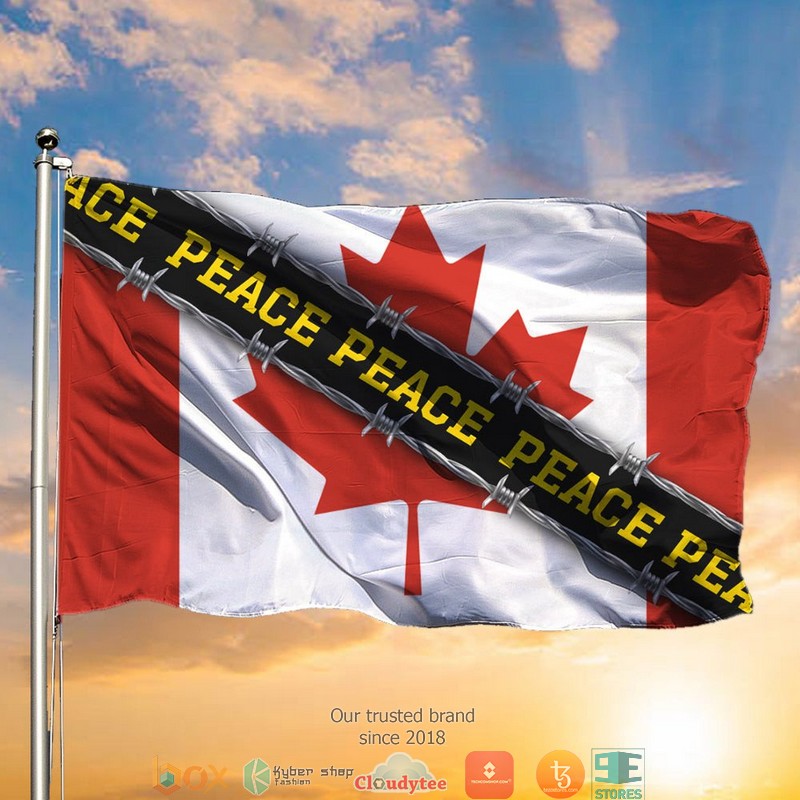 Support For Ukraine Peace Peace Peace Canadian Flag 1 Support For Ukraine Peace Peace Peace Canadian Flag