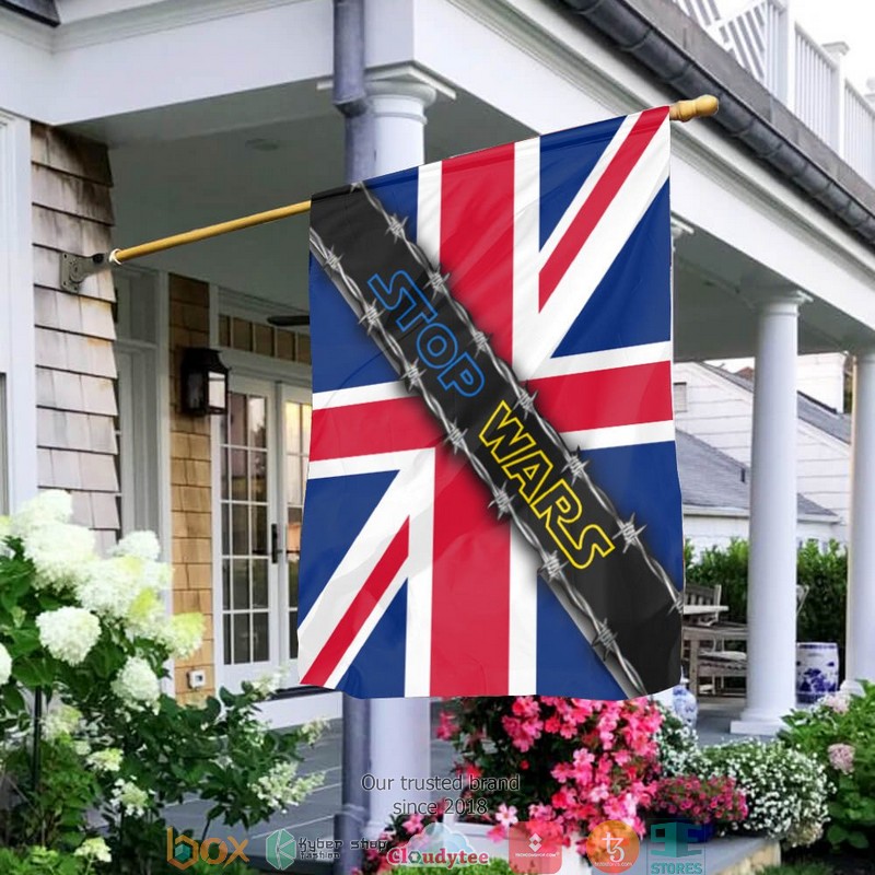 Support For Ukraine United Kingdom Stop Wars Flag
