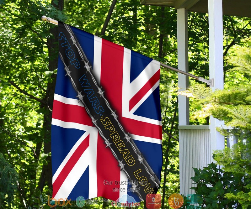 Support For Ukraine United Kingdom Stop Wars Spread Love Flag 1 2 3 4 5 6 7 8