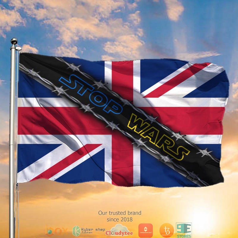 Support For Ukraine United Kingdom UK Stop Wars Flag