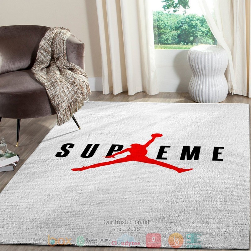 Supreme Fashion brand X Jumpman white Rug
