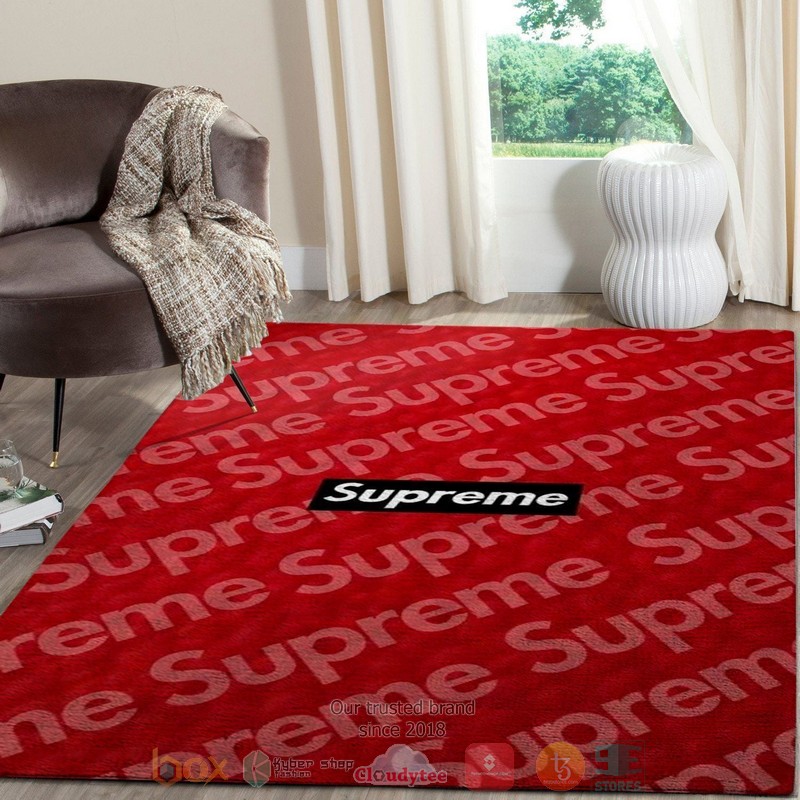 Supreme Luxury brand red pattern Rug