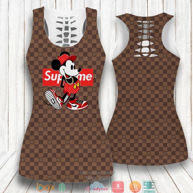 Supreme Mickey Mouse Caro Pattern Tank Top, Legging 2 Supreme Mickey Mouse Caro Pattern Tank Top Legging 1