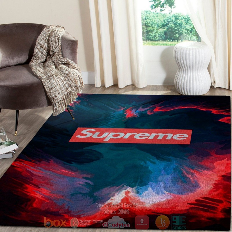 Supreme brand art red rug