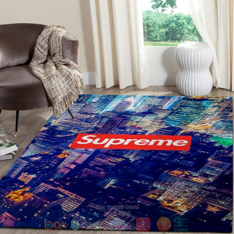 Supreme brand city night Rug