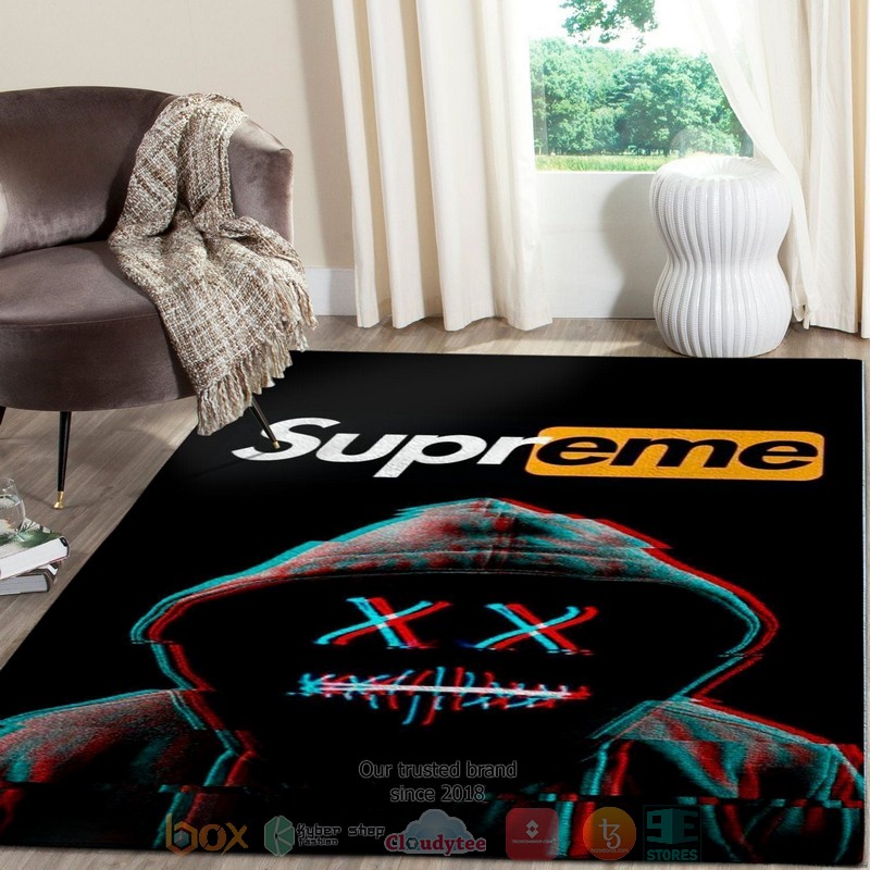 Supreme mask black Rug