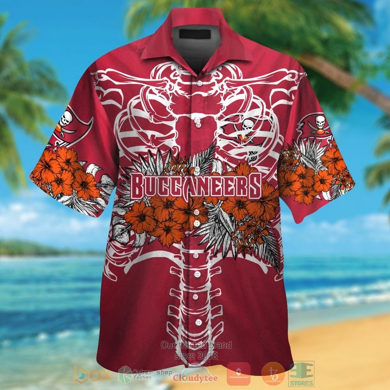 HOT Tampa Bay Buccaneers orange Hibiscus red hawaii shirt, shorts 12 Tampa Bay Buccaneers orange Hibiscus red hawaii shirt shorts