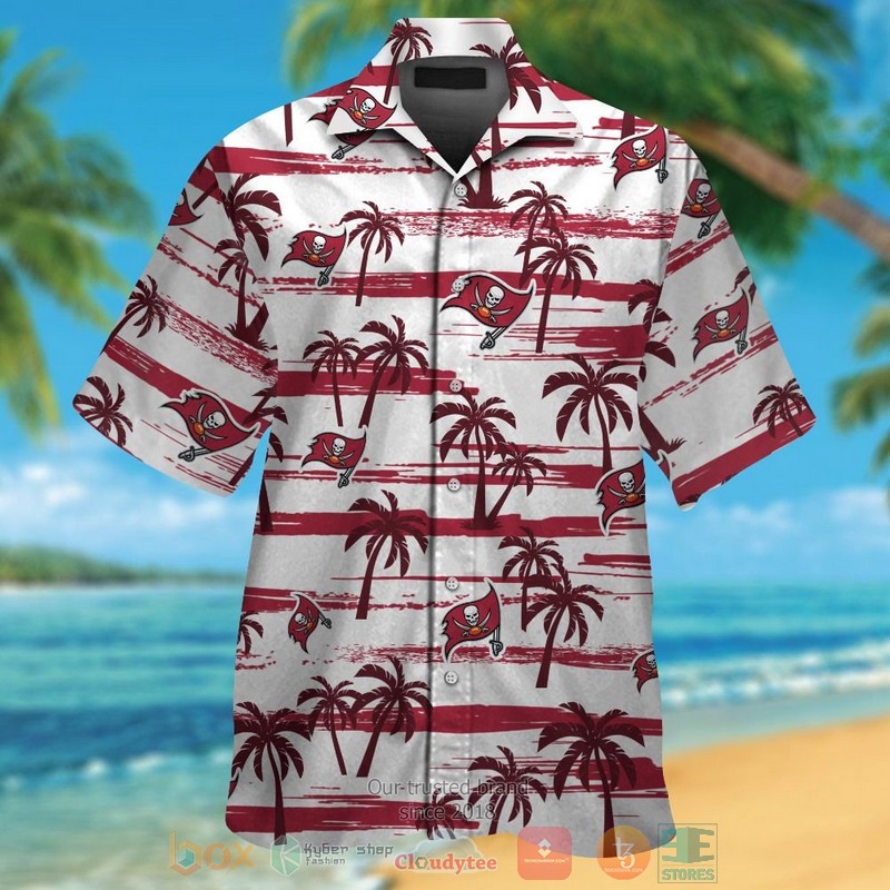 Tampa Bay Buccaneers white hawaii shirt shorts
