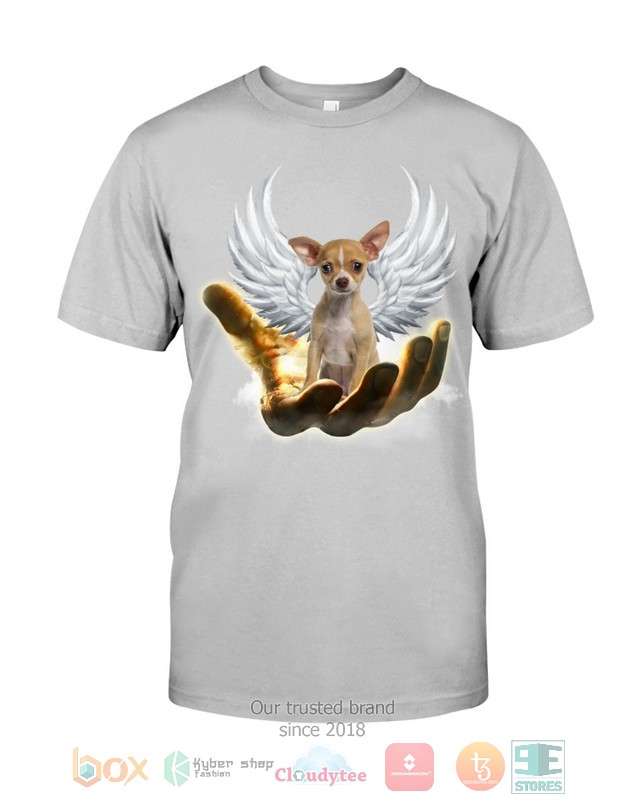 Tan Chihuahua Golden Hand Heaven Wings 2D shirt hoodie