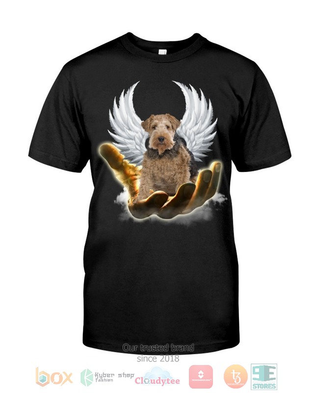 Tan Wire Fox Terrier Golden Hand Heaven Wings 2D shirt hoodie 1 2 3 4 5 6