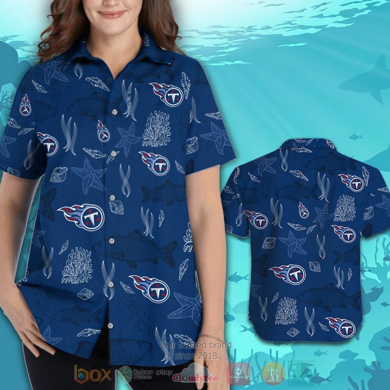 HOT Tennessee Titans Fish hawaiian shirt and shorts 3 Tennessee Titans Fish hawaiian shirt and shorts 1 2